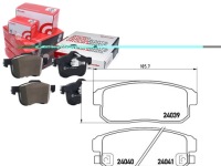 фото thumb №1, Тормозные колодки тормозные suzuki ignis 00- задняя brembo