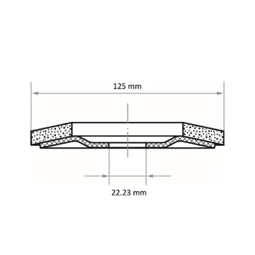 КЛАПАННЫЙ ДИСК для шлифования стали, толстый SLTR fi. 125 ЗК 40 П40