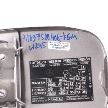 фото thumb №9, Mercedes w245 заливна горловина пального кришка заливання пального comet сірий металік - 748