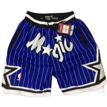 męskie spodenki do koszykówki Orlando Magic, spodnie w niebieskie paski, XXL
