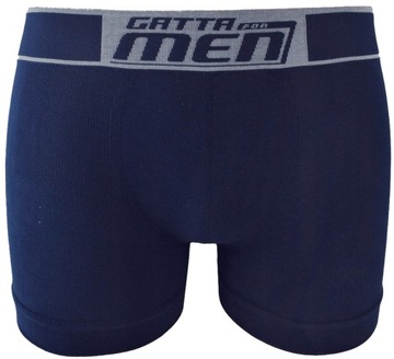 6 X GATTA BOXER BOKSERKI MĘSKIE BAWEŁNA GRANAT SZARY M