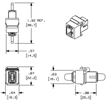 PANDUIT Adapter jednomodowy SC simplex OS2 NETKEY