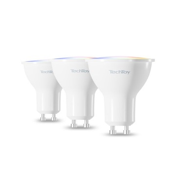 TechToy Smart RGB Лампа 4,7 Вт GU10 Zigbee 3 шт. TSL-LIG-GU10ZB-3PC