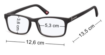 Okulary do czytania komputera korekcyjne plus +1.50 etui Montana oprawki