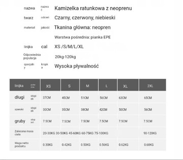 Спасательный жилет JIURAN 50-120 кг KAPOK CE Лучшее качество XS-XXL