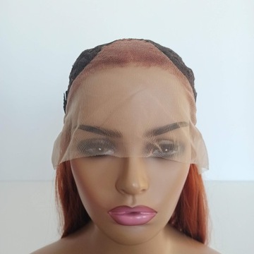 Парик LACE FRONT красный 40/55/80см + шапочка БЕСПЛАТНО