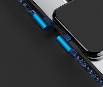 КАБЕЛЬ MICRO USB ДЛЯ БЫСТРОЙ ЗАРЯДКИ, 2 м, УГОЛ 90°