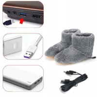 НОВЫЕ ЭЛЕКТРИЧЕСКИЕ ТАПОЧКИ С ПОДОГРЕВОМ УТЕПЛЕННЫЕ САПОГИ ДЛЯ ЗИМЫ 39-43 USB
