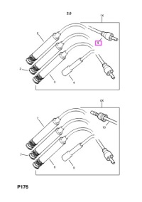 Купить Шланг зажигание opel omega оригинал 90246768 новый, фото thumb