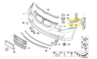 фото thumb №1, Кронштейн бампера bmw e60 e61przód левая направляющая