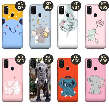 ETUI DO SAMSUNG GALAXY M21 WZORY SŁOŃ SŁONIE SŁONIKI OBUDOWA POKROWIEC CASE