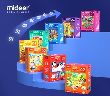 Mideer Прогрессивный пазл 2в1 КОСМИЧЕСКИЕ ЖИВОТНЫЕ 5+