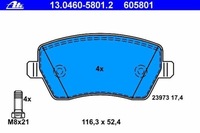 фото thumb №3, Тормозные колодки ham. перед nissan micra 2003-, note 2006-