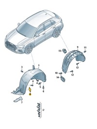 фото thumb №1, Element закрывающий do подкрылки перед audi q3 левая