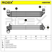 Ridex 468i0198 интеркулер к renault scénic 3 jz0/1 grand scénic 3 Недорого, фото thumb