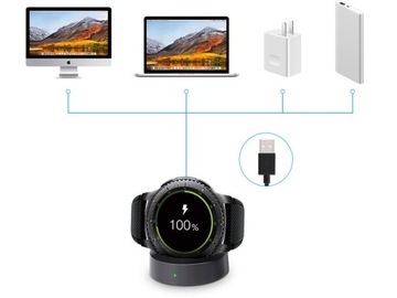 Док-станция для зарядки зарядного устройства для Samsung Galaxy Watch 42мм 46мм черный