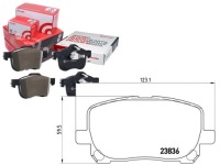 фото thumb №1, Гальмівні колодки гальмівні toyota avensis verso 01-09 brembo