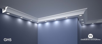 Podwieszany sufit zabudowa sufitu gzyms led 20x6cm