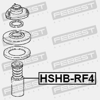 фото thumb №4, Захист амортизатора з відбійник febest hshb-rf4