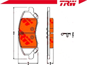 фото thumb №3, Trw gdb4141 набір гальмівні колодки гальмівних, гальма дискові