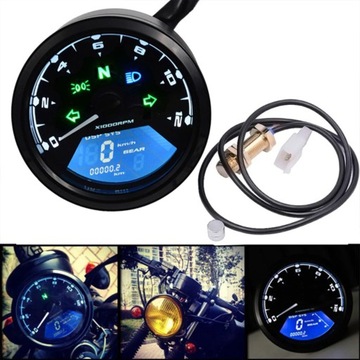 УНИВЕРСАЛЬНЫЙ ЦИФРОВОЙ МОТОЦИКЛЬНЫЙ СЧЕТЧИК QUAD LCD