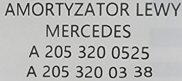 фото thumb №9, Новый амортизатор левый перед mercedes c w205 airmatic - a2053200338