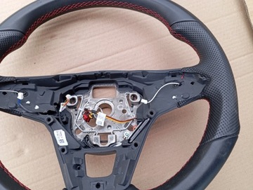 фото thumb №10, Vw golf viii 8 5h0 passat b8 tiguan руль кожа r-line красная nić