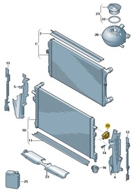 фото thumb №15, Оригинальные кронштейн радиатора vw audi seat skoda