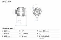 фото thumb №2, Генератор alfa romeo 159 fiat bravo ii croma grande punto stilo opel