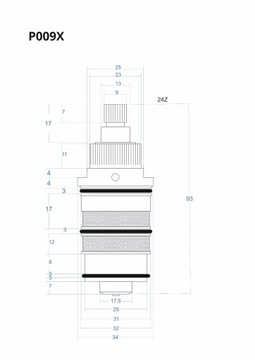 P009X — Термостатическая головка 93 мм