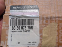 фото thumb №9, Renault arkana стекло кузова треугольная правое зад 833061935r новая оригинал
