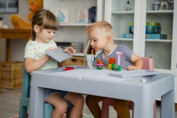 СТОЛ 2 стула 3в1 Столешница Sandbox для кубиков