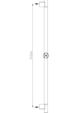 Душевая штанга Omnires DR09CR 82,5 см хром