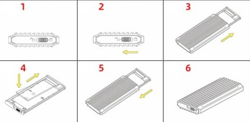 АДАПТЕР КОРПУСА SSD NVME M.2, USB 3.1 TYPE C, набор микросхем REALTEK RTL9210B