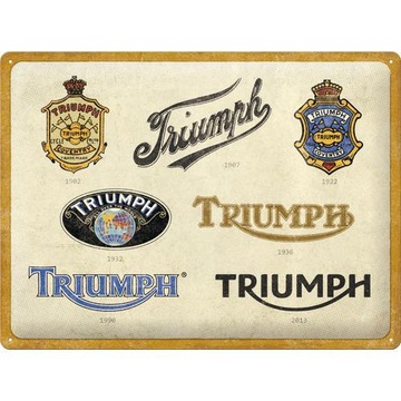 Вывеска TRIUMPH LOGO EVOLUTION, листовой металл 30x40