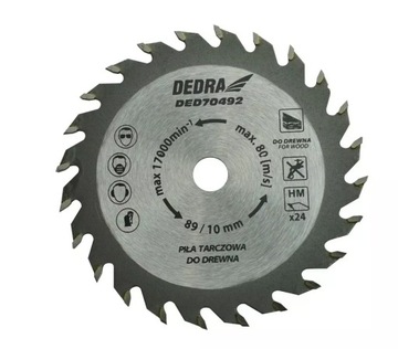 Пила циркулярная Dedra DED7049 10 мм Mini + 4 диска