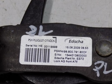 фото thumb №5, Peugeot 207 cc замок засув дах лівий 9680079180