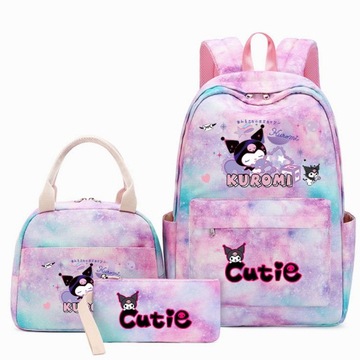 НОВЫЙ ШКОЛЬНЫЙ КОМПЛЕКТ Kuromi, РЮКЗАК, СУМКА, ЧЕХОЛ ДЛЯ КАРАНДА, высокое качество