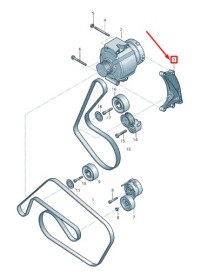 Купити Audi a4 avant b8 генератор кронштейн 06e903143d, фото thumb