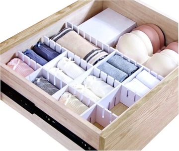 ORGANIZER DO SZUFLAD szuflady szafy PRZEGRÓDKI SEPARATOR 5sztuk 13x48cm