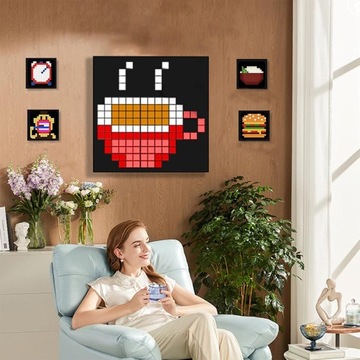 ПИКСЕЛЬ-АРТ СВЕТОДИОДНЫЙ ДИСПЛЕЙ ДЛЯ ИГРОВОЙ КОМНАТЫ 10 РИТМИЧЕСКИХ УЗОРОВ