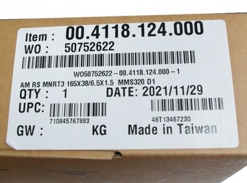 ДЕМПФЕР ROCK SHOX MONARCH RT3 165мм x 38мм + ПРОКЛАДКИ, НОВАЯ КОРОБКА (165x38)