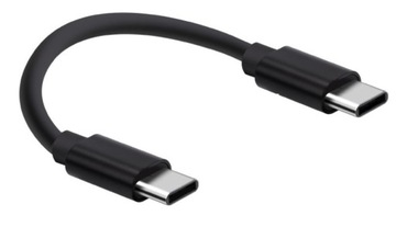 Кабель USB-C типа USB-C, короткий, 30 см — черный
