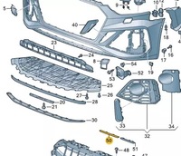 фото thumb №11, Audi rs5 8w6 бампер передний верхний средняя молдинг решетка 8w6807801a
