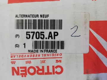 фото thumb №6, Генератор 14v 90a citroen cc c3 c4 1007 5705ap оригинальный номер
