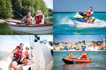 Спасательный жилет для каяка капок для воды, черный и оранжевый, размер М