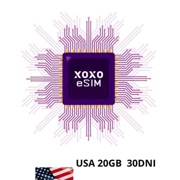 XOXO eSIM Stany Zjednoczone USA 20GB na 30 dni