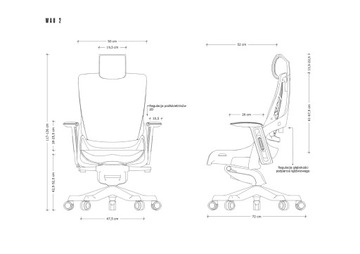Krzesło biurowe ergonomiczne Wau 2 design ergo