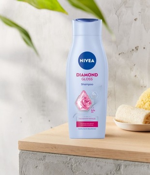 NIVEA DIAMOND GLOSS Мягкий увлажняющий шампунь-уход 400мл