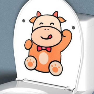 Симпатичные наклейки для туалетного дезодоранта, съемный домашний декор, наклейка из нержавеющей стали